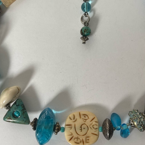 Otreska Vintage Glass Beaded Necklace 16 Inch - Picture 3 of 11